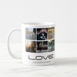 Taza De Café Love Dog Family Portrait Collage Design