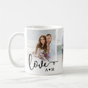 Taza De Café Love Elegant Script Pareja 3 Foto