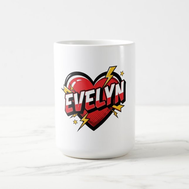 Taza De Café Love Evelyn (Centro)