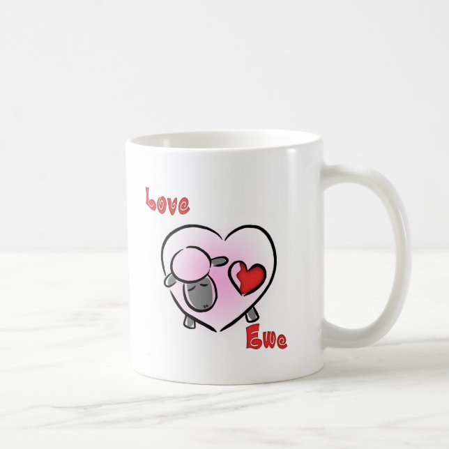 Taza De Café Love Ewe Valentine (Derecha)