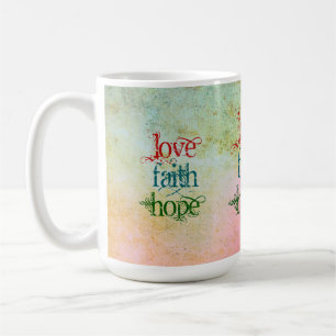 TAZA DE CAFÉ LOVE FAITH HOPE
