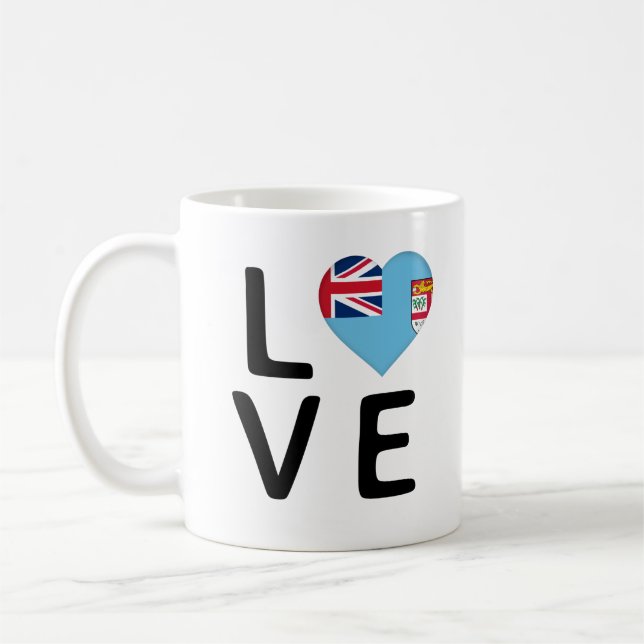 Taza De Café Love - Fiji Flag (Izquierda)