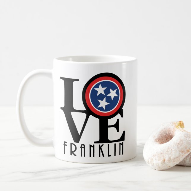 Taza De Café LOVE Franklin Tennessee 11oz (Con donut)