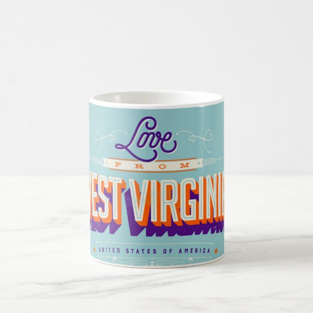 Taza De Café LOVE from West Virginia  (Centro)