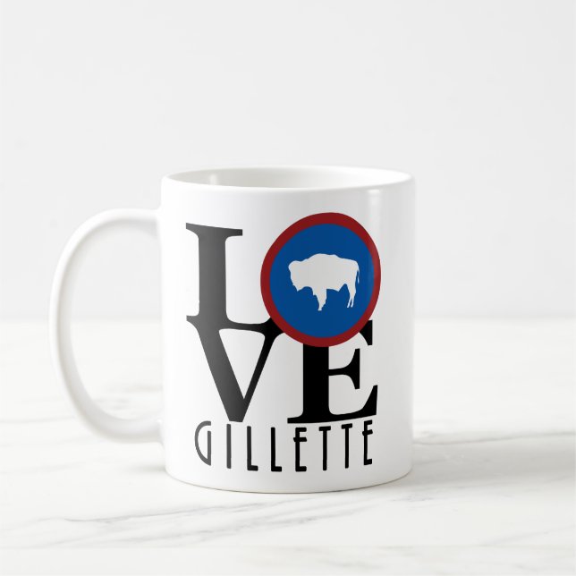 Taza De Café LOVE Gillette Wyoming 11oz (Izquierda)