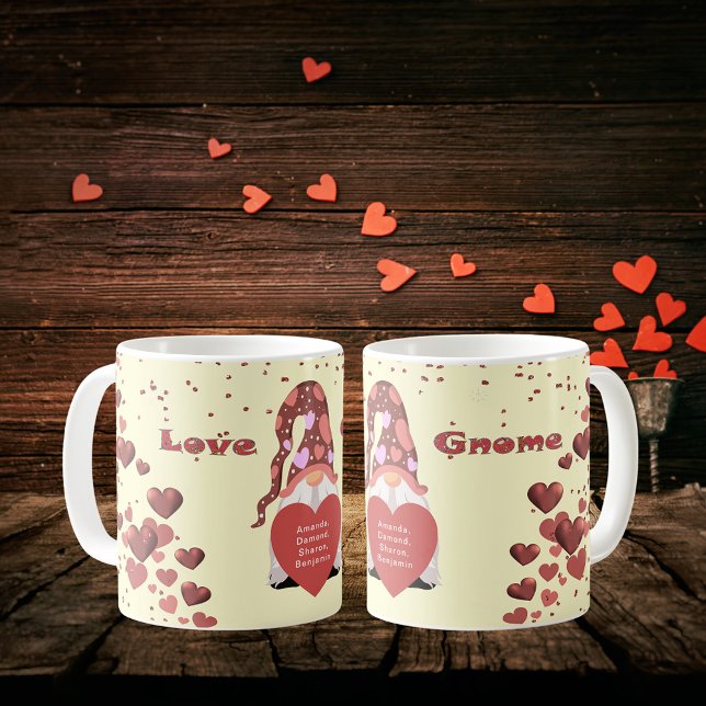 Taza De Café Love Gnome Feliz Día de San Valentín (Love Gnome Happy Valentines Day Coffee Mug)