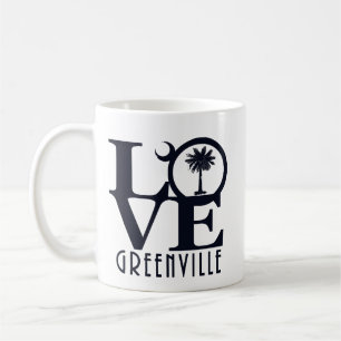 Taza De Café LOVE Greenville SC 11oz