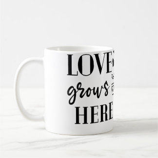 Taza De Café Love Grows Here Plants Flower Lover Gardening Gard