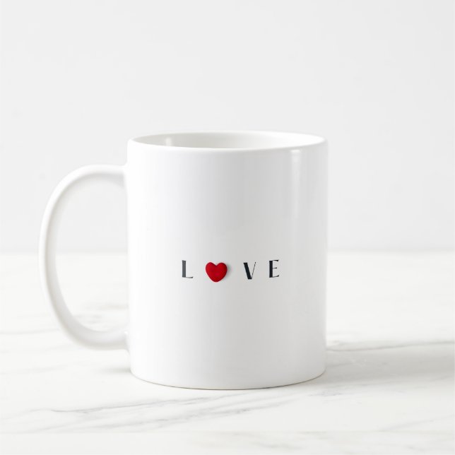 Taza De Café Love Heart Coffee Mug (Izquierda)