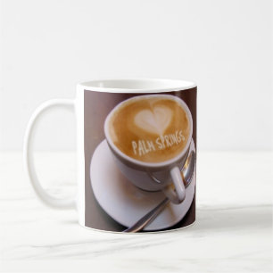 Taza De Café Love Heart Palm Springs Cappuccino Coffee Cup Mug