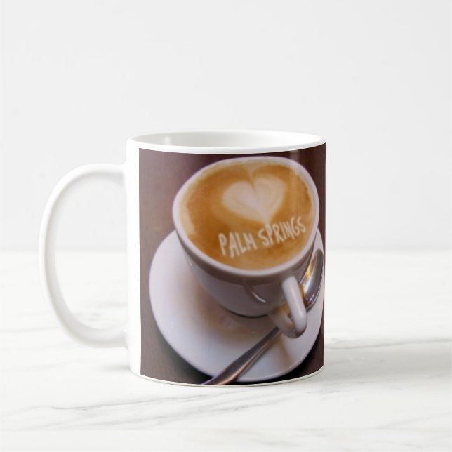 Taza De Café Love Heart Palm Springs Cappuccino Coffee Cup Mug (Izquierda)