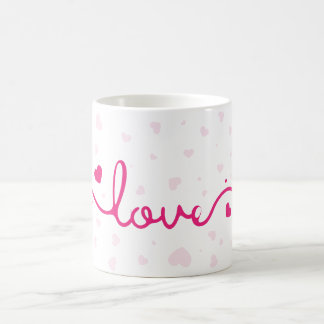 Taza De Café "Love" Heart Pattern Coffee Mug