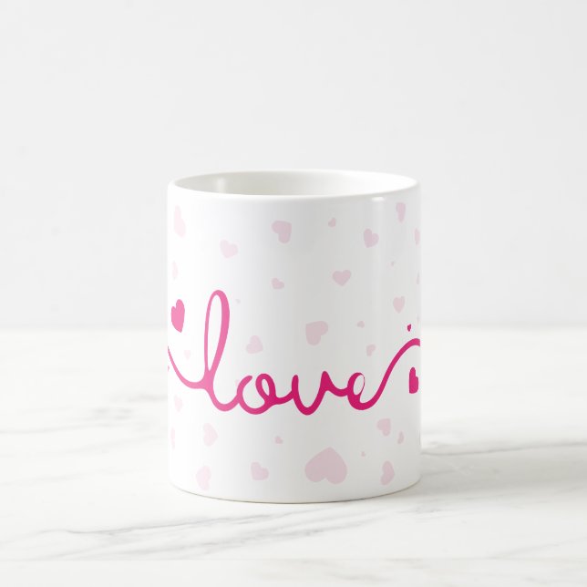 Taza De Café "Love" Heart Pattern Coffee Mug (Centro)