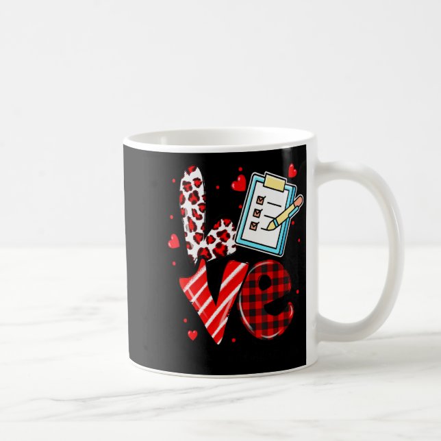 Taza De Café Love Heart School Secretary Life Valentines Day Gi (Derecha)