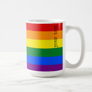 Taza De Café Love Is Love Rayas de Arcoíris – LGBT personalizad
