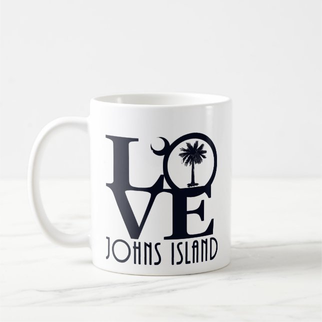 Taza De Café LOVE Johns Island SC 11oz (Izquierda)