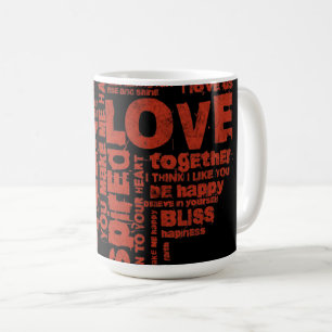 Taza De Café Love Joy Inspiration Words Valentine Day