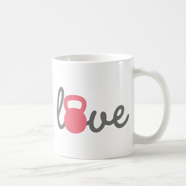 Taza De Café Love Kettlebell Pink (Derecha)