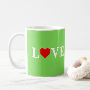 Taza De Café LOVE Lime Green