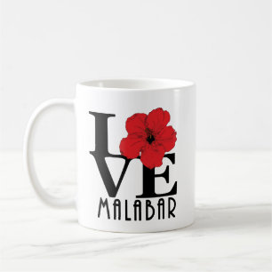 Taza De Café LOVE Malabar 11oz Red Hibiscus