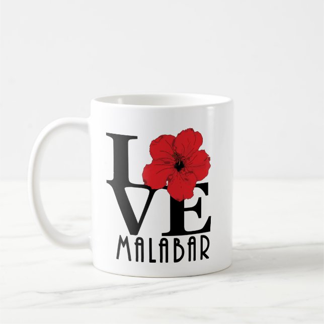 Taza De Café LOVE Malabar 11oz Red Hibiscus (Izquierda)