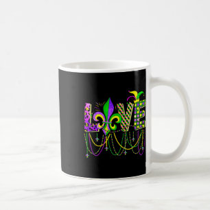 Taza De Café Love Mardi Gras Beads For Women Funny Carnival Par