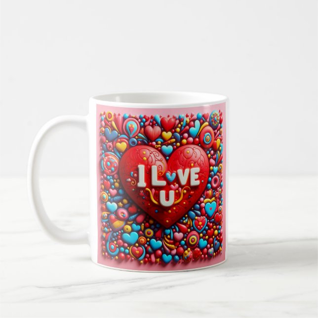 Taza De Café Love message Mug (Izquierda)