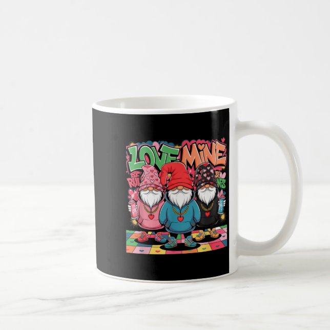 Taza De Café Love Mine Gnomes Urban Street Art Valentines Graff (Derecha)