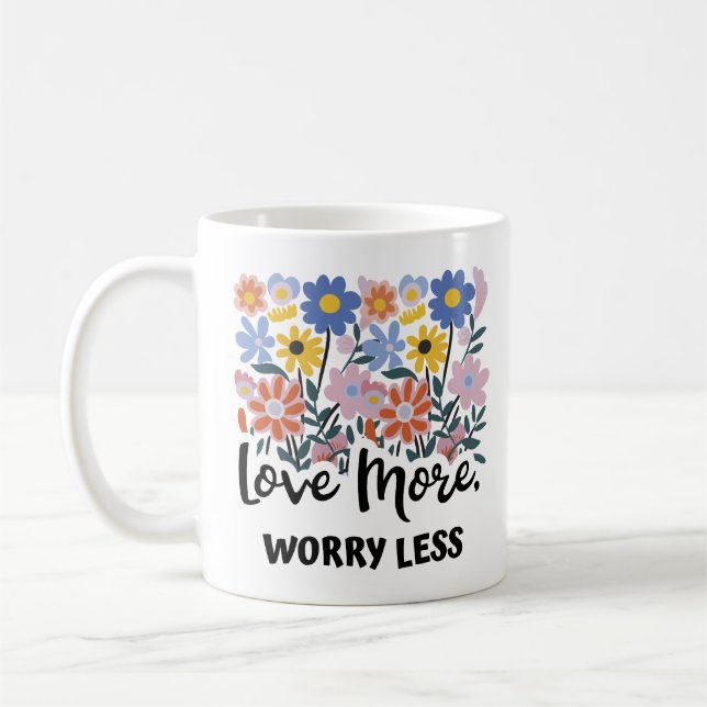Taza De Café Love More Floral Mug (Izquierda)