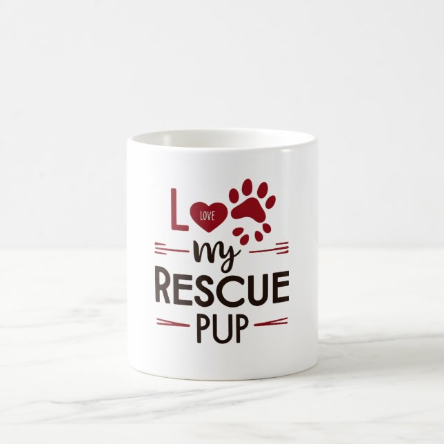 Taza De Café Love My Rescue Pup Mug (Centro)