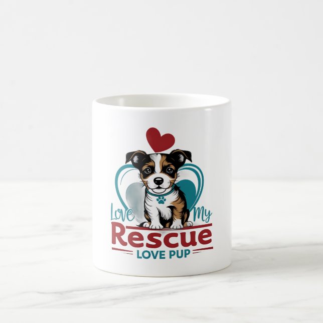 Taza De Café Love My Rescue Pup Mug (Centro)