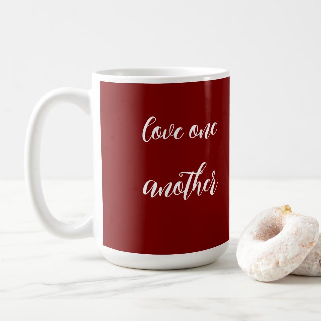 Taza De Café Love one another  coffee mug (Con donut)