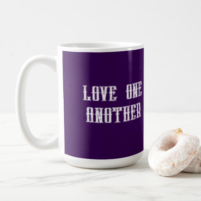 Taza De Café Love one another  coffee mug (Con donut)