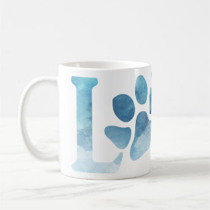 Taza De Café Love Paw Blue