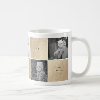 Taza De Café Love Peace Joy bloquea Collage de fotos Holiday Mu