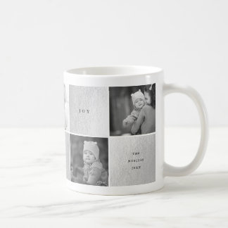 Taza De Café Love Peace Joy bloquea Collage de fotos Holiday Mu