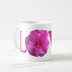 Taza De Café Love Pink Flower Coffee Mug