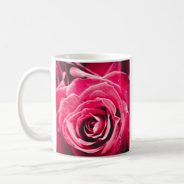 Taza De Café Love Pink Roses 11oz Classic Mug (Izquierda)