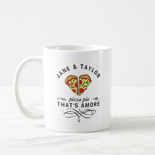 Taza De Café Love Pizza Personalizado (Izquierda)