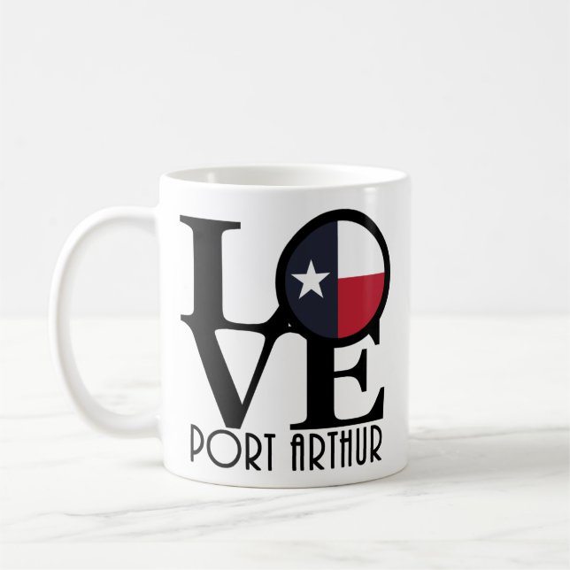 Taza De Café LOVE Port Arthur 11oz (Izquierda)