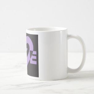 Taza De Café Love Purple on Black