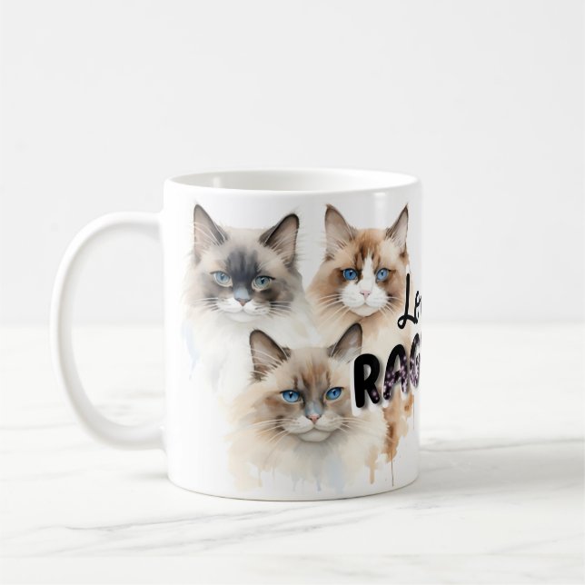 Taza De Café Love Ragdoll Cat (Izquierda)