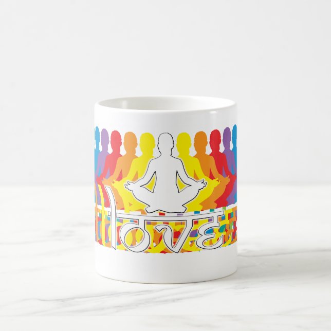 Taza De Café Love Rainbow Intentions Coffee Mug (Centro)