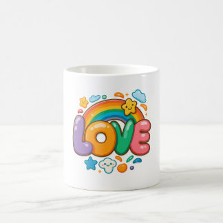 Taza De Café 🌈💖 “LOVE” Rainbow Mug ☕✨