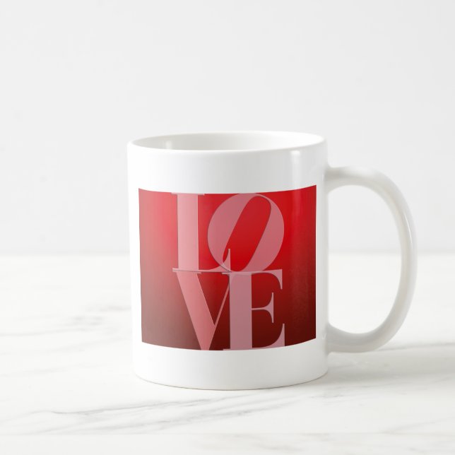 Taza De Café Love Romance Red Pink (Derecha)