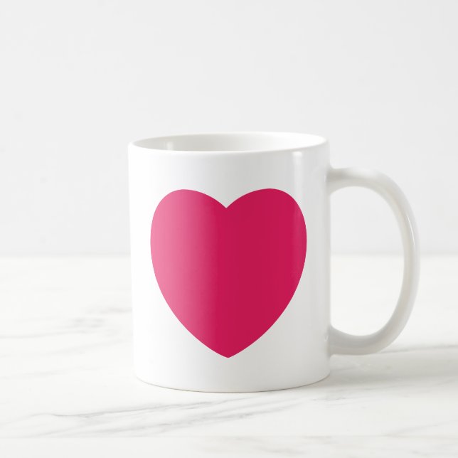 Taza De Café Love Romantic Red Heart Mug (Derecha)