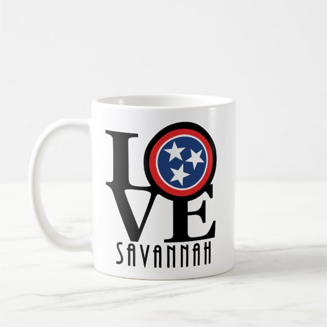 Taza De Café LOVE Savannah Tennessee 11oz (Izquierda)