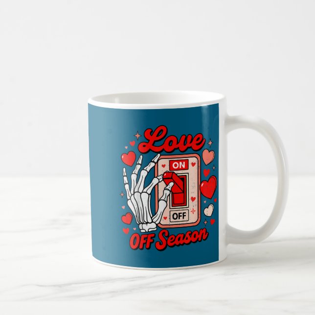 Taza De Café Love Season Skeleton Funny Valentines Day Womens T (Derecha)