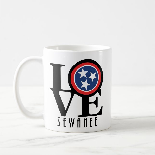 Taza De Café LOVE Sewanee Tennessee 11oz (Izquierda)