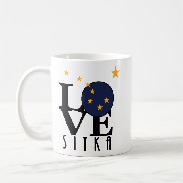 Taza De Café LOVE Sitka Alaska 11oz (Izquierda)